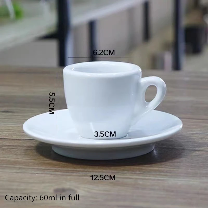 Ceramic Smart Drinkware Mini Coffee Cup Set Gift Box with Saucer White Mugs Modern Coffee Drinking Ceramic supplier