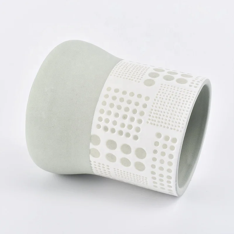 Green matte ceramic candle jar votives candle holder home decoration use