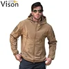 Men's Army Special Ops Military Tactical Jacket Softshell Fleece Hooded Outdoor Coat