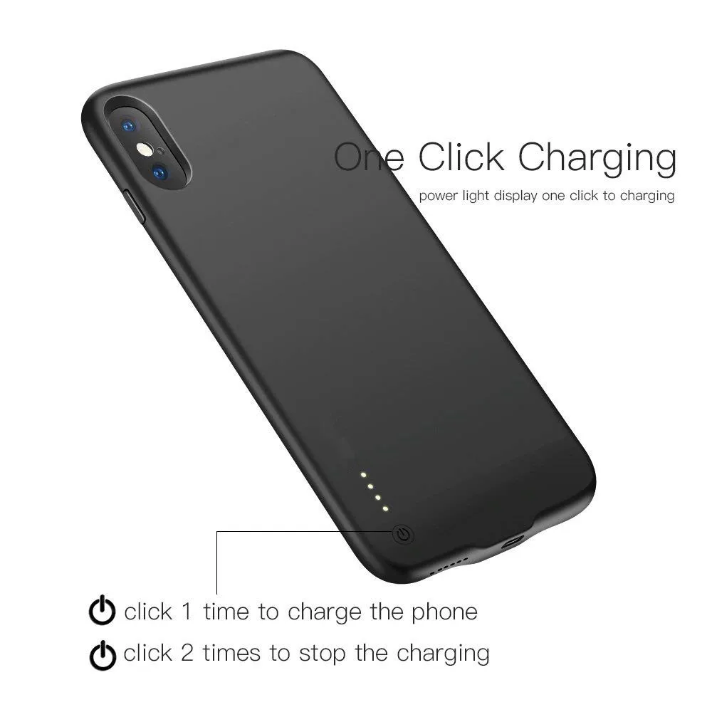 Slim Portable Charging Case For Iphone X Battery Charger Case Power