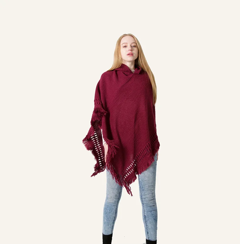 XZBBH Winter Scarf Women Scarves Adult Solid Autumn Scarf Poncho