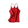 O-neck hot selling solid color new design silk tank tops