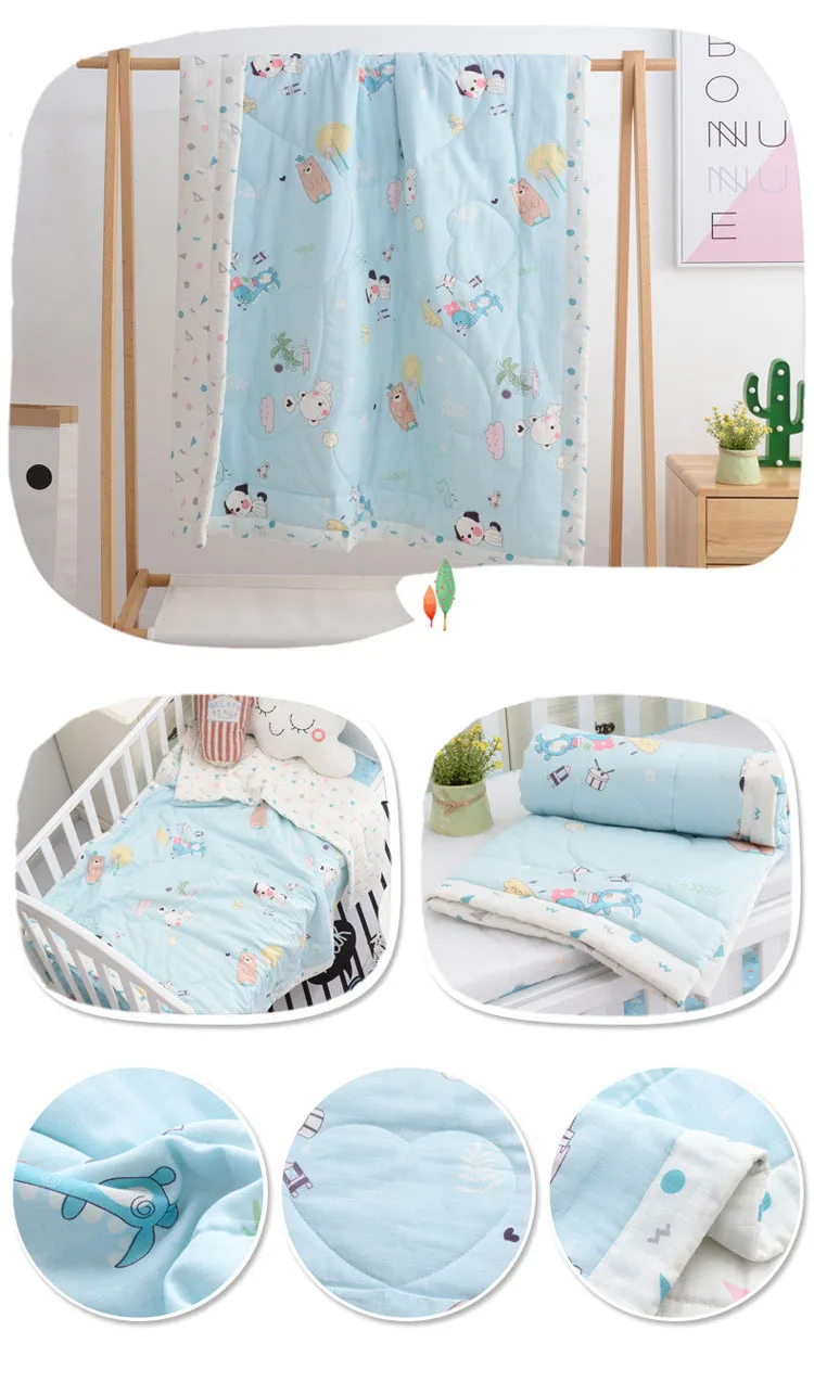 120*150cm Toddler Nursery School Blanket Cotton Children School Bed ...