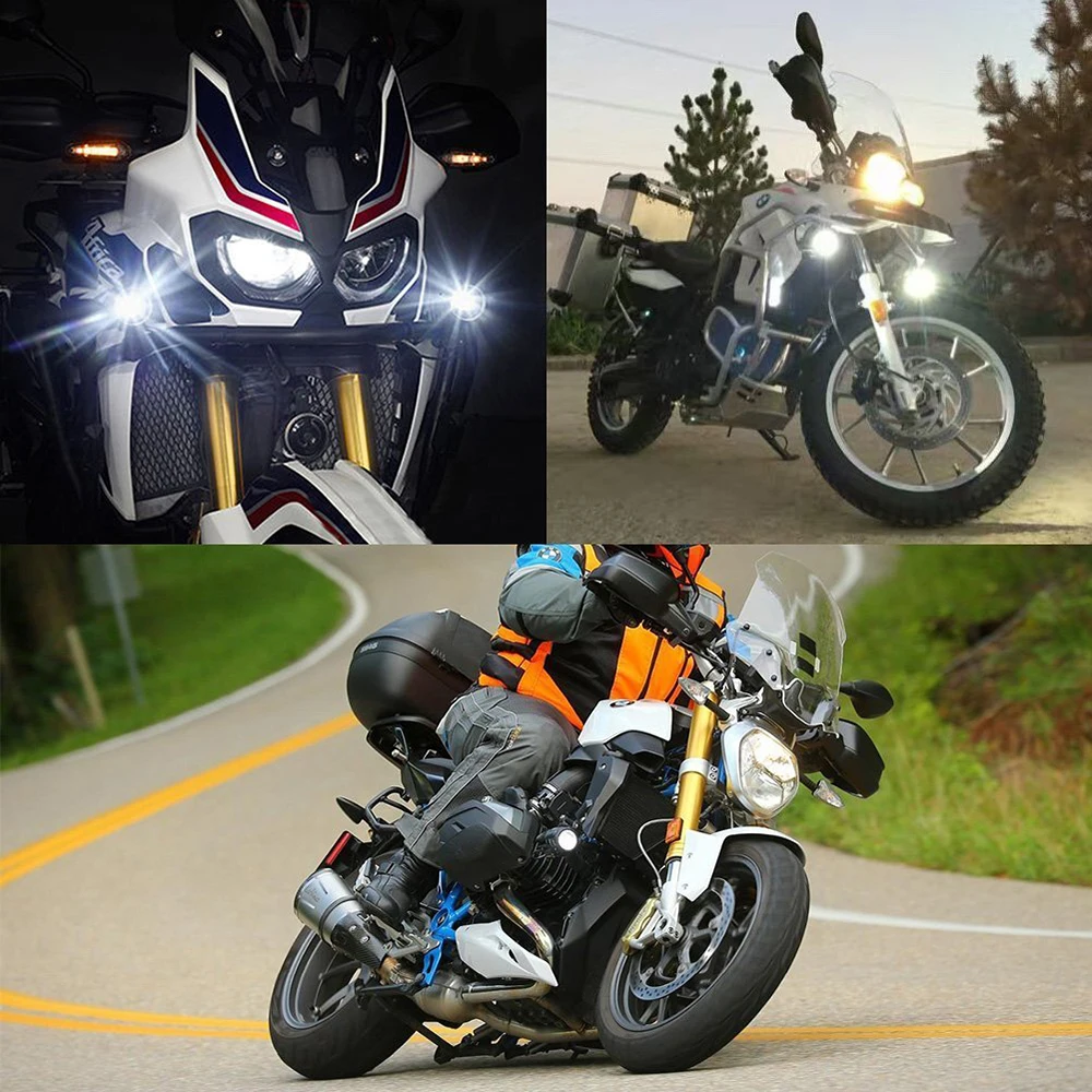 WUKMA 40W LED Auxiliary Light 6000K with Protect Guard Bumper LED Driving Fog Passing Lamp for BMW R1200GS F800GS Motorcycle