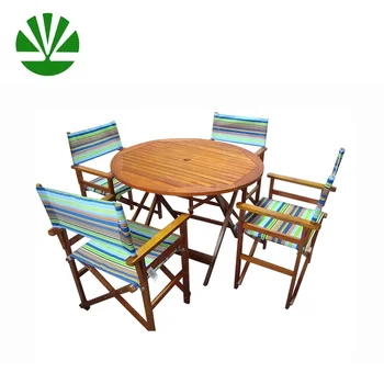 outdoor directors chair with table