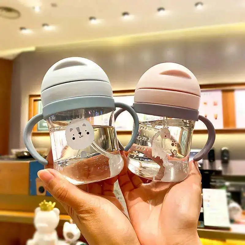 Children's Drinking Cup Baby Straw Cup Anti Choking Baby Handle Water