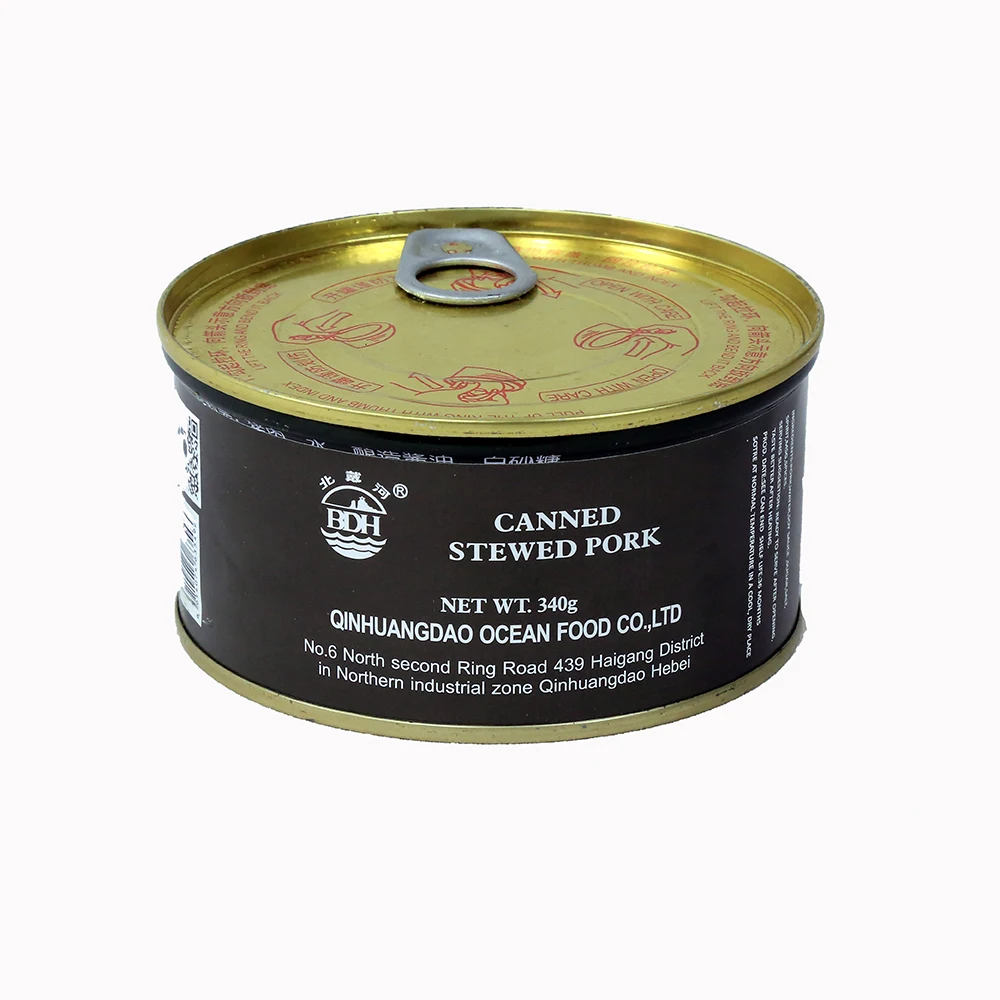 canned food canned stewed pork meat