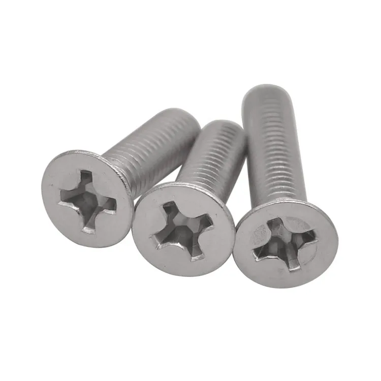 
DIN965 Stainless Steel 304 Countersunk Cross Recessed Flat Head Machine Screw 