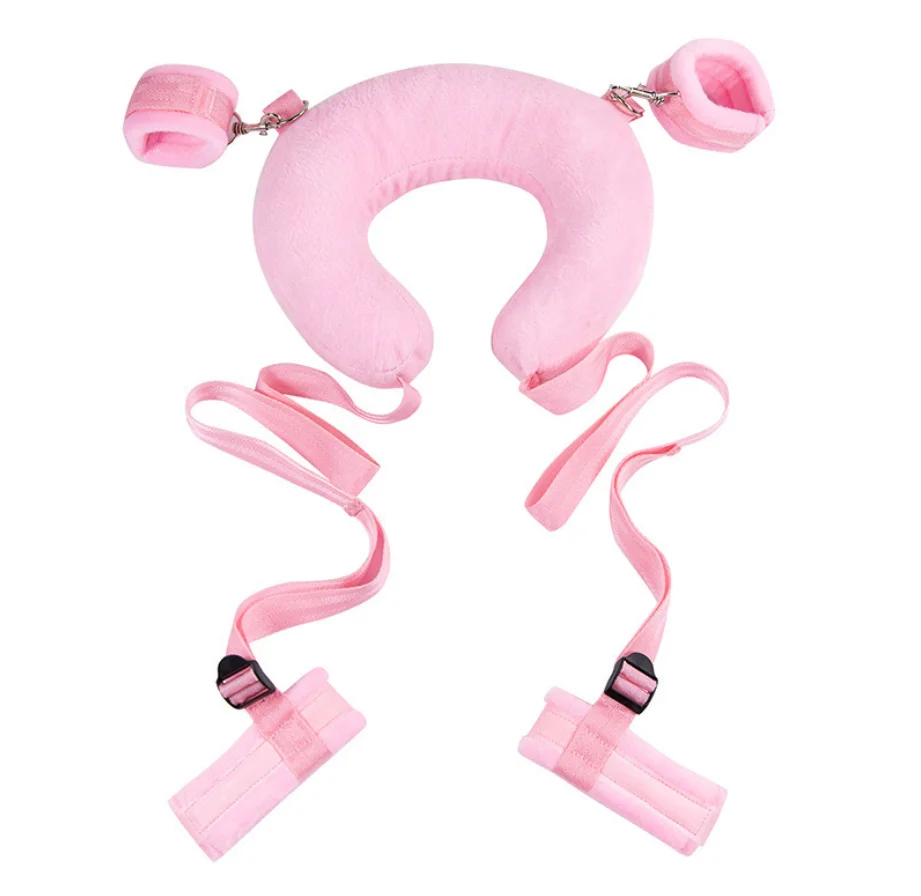 Wans Bdsm Alternative Toys Protect Neck Pillow Open Leg Bind Belt Velvet For Couple Sm Adult Sex 