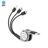 Multi Retractable Multiple Charging Cable 3 in 1 Fast USB Charger Cord for IPhone Type C Micro
