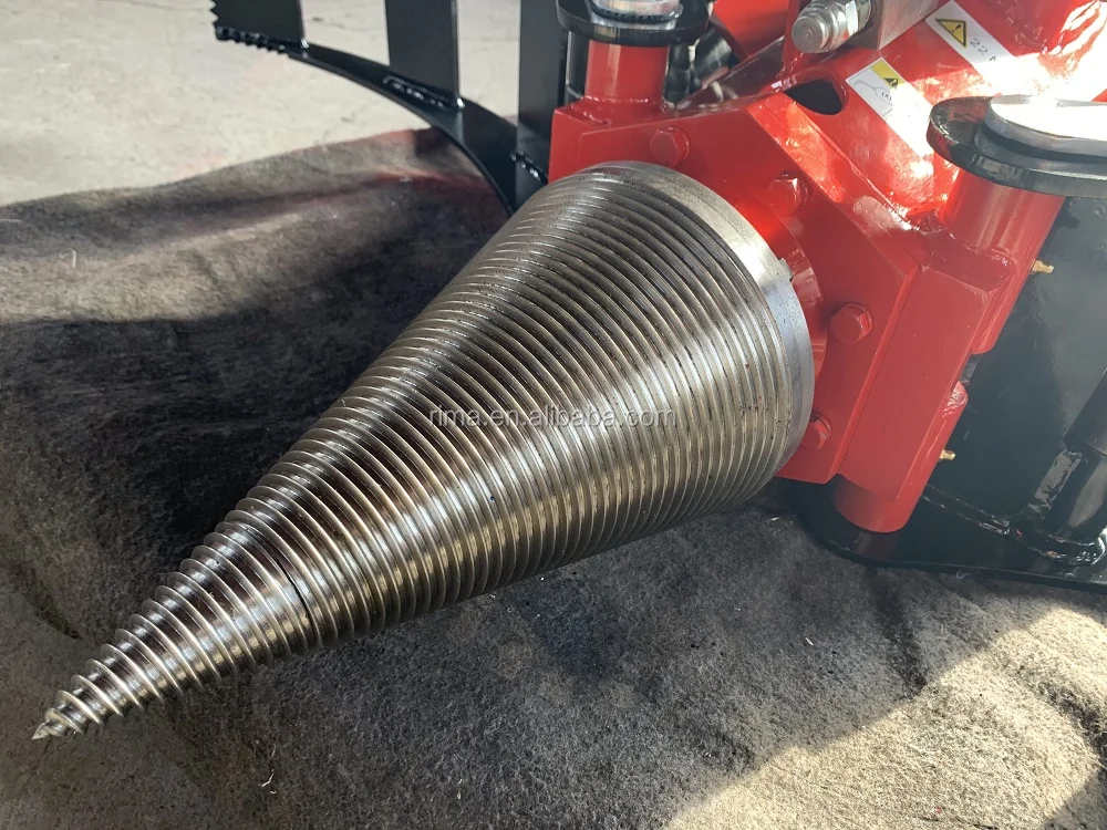 Excavator Mounted Cone Log Splitter With Grapple For Splitting Fire