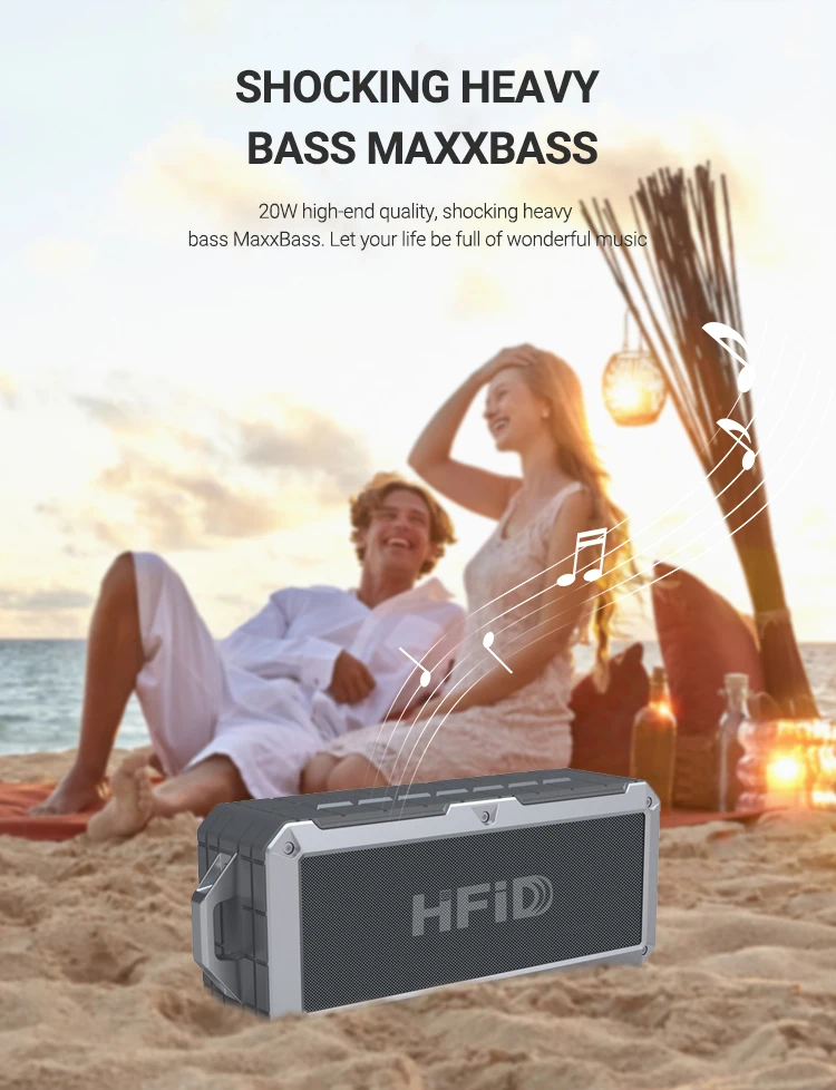 Bluetooth Waterproof Speaker with Big Battery 3000mAh - ANKUX.COM