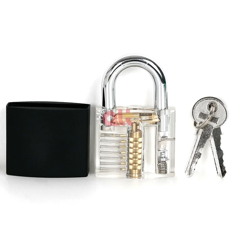 Entrenamiento de candado de práctica visible T-Lock transparente con 2 llaves 