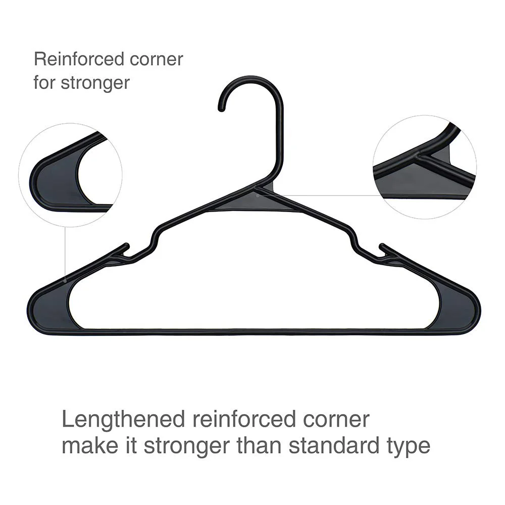 16.2 Inches Black Plastic Tubular Hangers