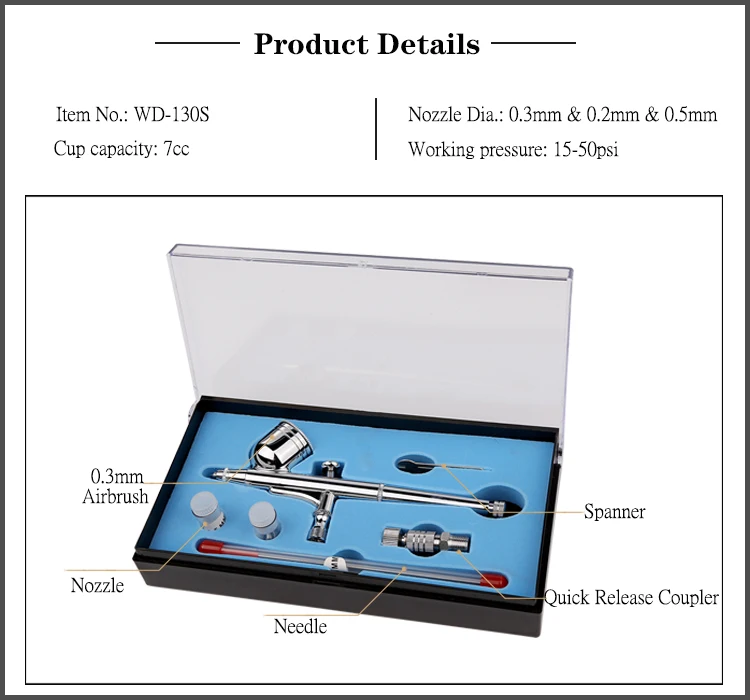 LinhaivetA model small air brush airbrush machine tattoo mini spray gun kit