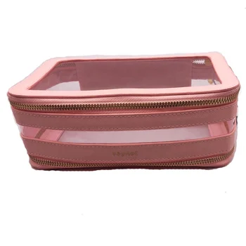 clear pink makeup bag