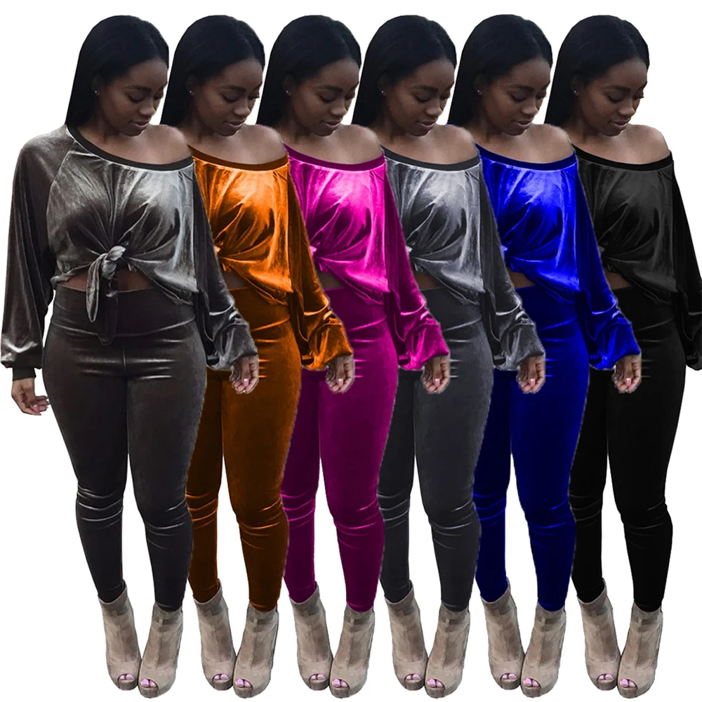 Conjunto De Dos Piezas De Terciopelo Para Mujer,Ropa Cómoda De  Salón,Pantalones De 2 Piezas,Otoño - Buy Otoño Trajes Para Las Mujeres,De  Dos Piezas Pantalones Conjunto,Otoño De Mujer Product on Alibaba.com
