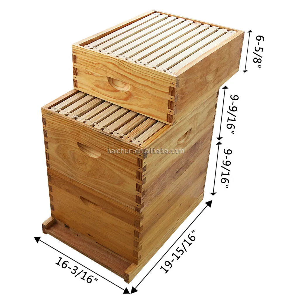 3 Layers Wax Coated Beehive Waterproof Style,Langstroth 10 Frame ...