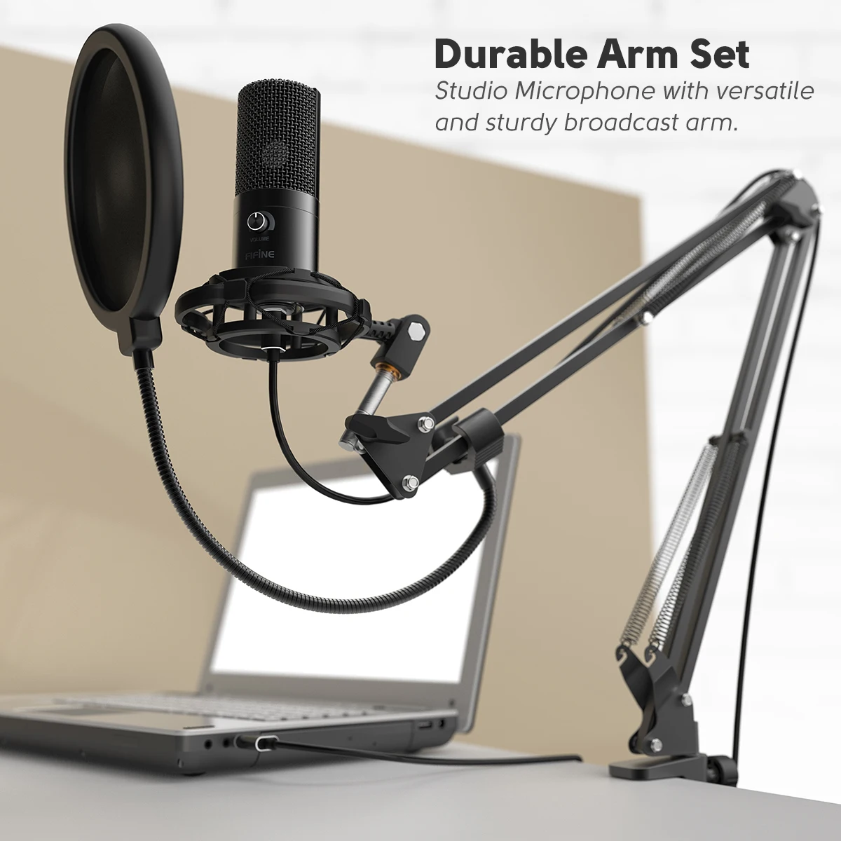 Fifine Studio Condenser Usb Microphone Máy Tính Pc Microphone Kit Với