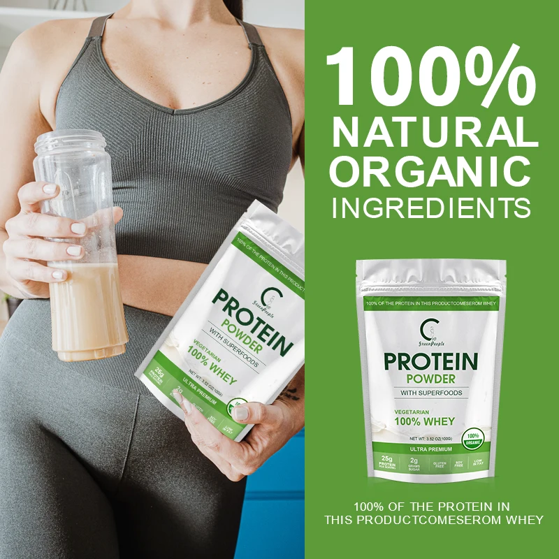 Gpgp Greenpeople Whey Protein Replenish Energy Strengthen Muscles 100 Whey Protein Powder 100g