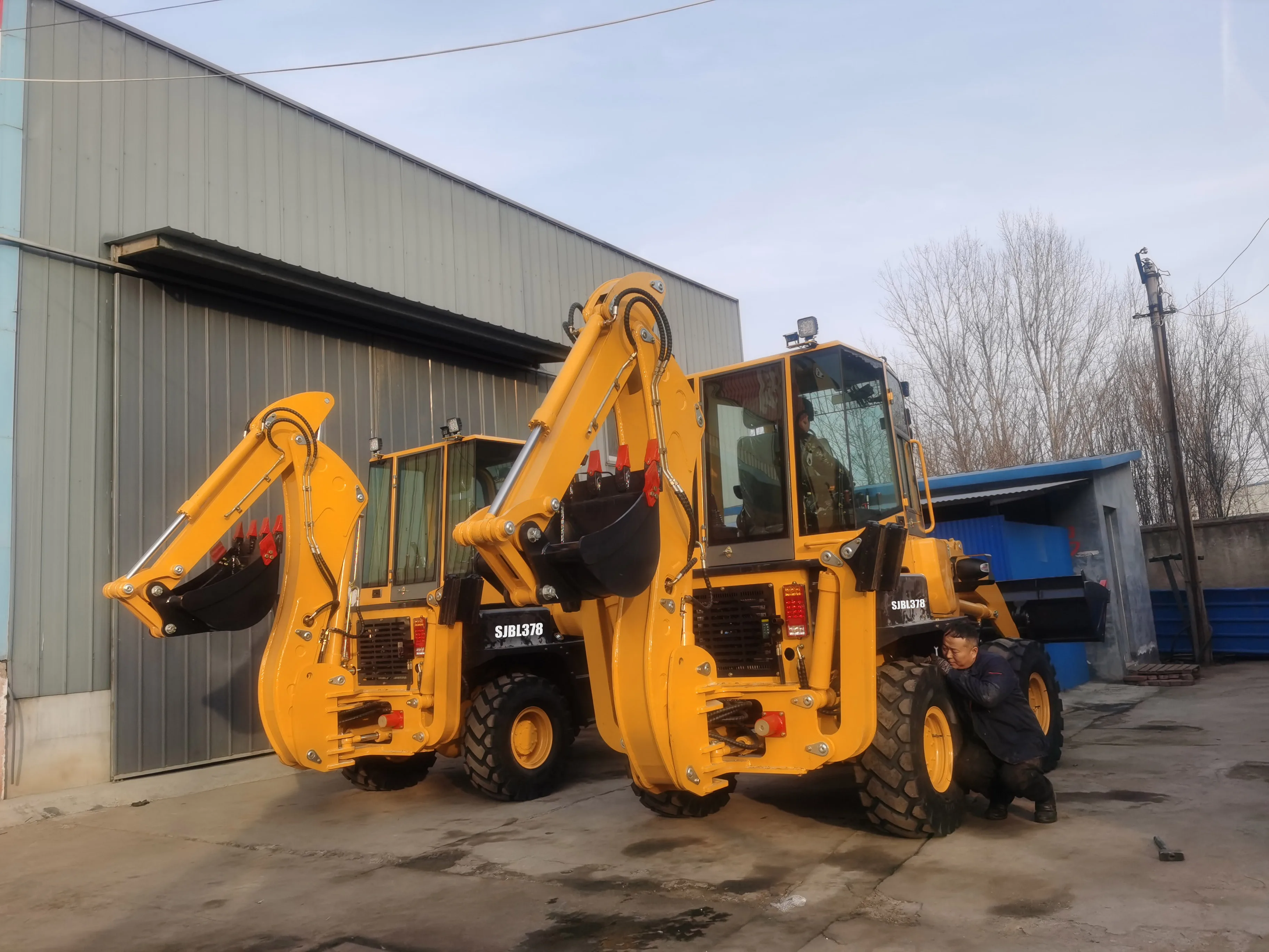 Mini Backhoe Loader 4x4 Wheel Loader Backhoe 3 Ton 5 Ton 4 Wheel Drive