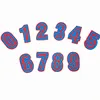 GUGUTREE one set embroidery number patch cartoon patches badges applique patches for clothing XW-77