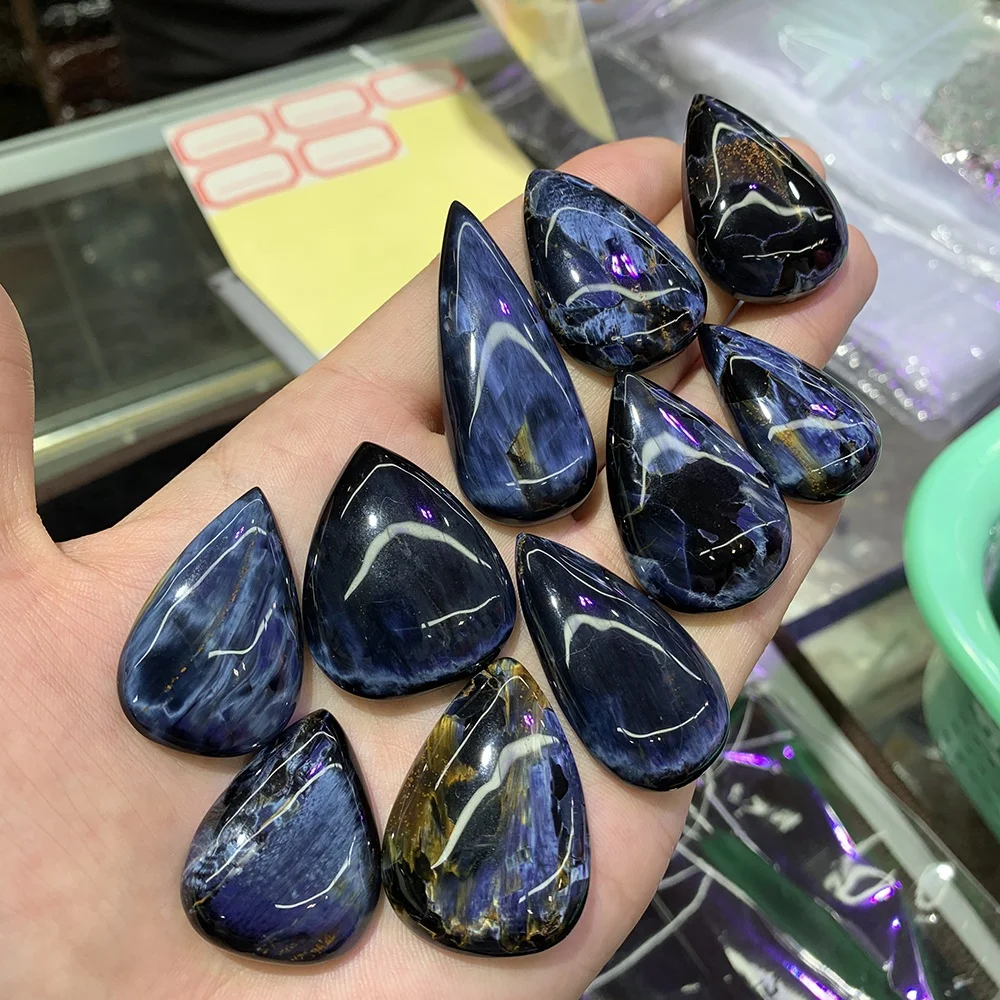 Natural Blue Pietersite Cabochon popular Top Grade Quality Beautiful Pietersite Gemstone Round Shape Loose Gemstone For Jewelry 60 Cts. F-5571