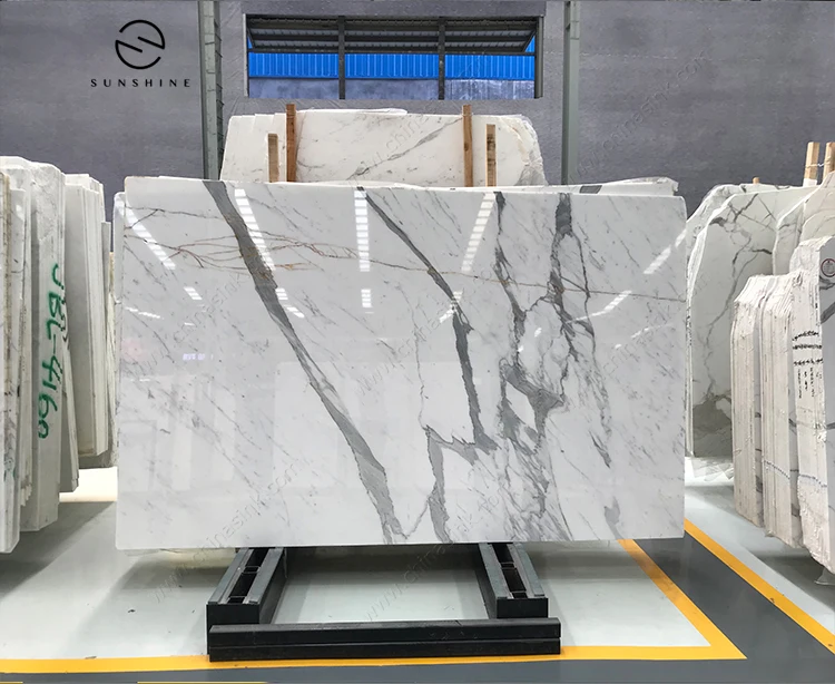 Good Quality Italy Bianco Callacatte White Marble Slabs for Project