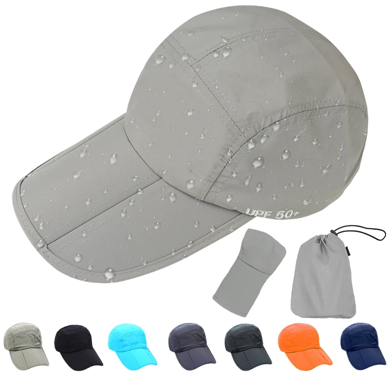 Upf 50+ Foldable Baseball Cap Sun Protection Quick Dry Portable Folding