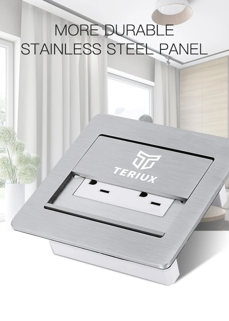 Wholesale USA standard Stainless steel electrical power supply 16A hidden socket box