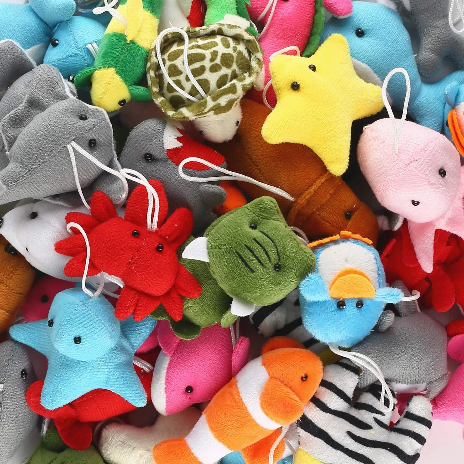 Custom Bulk Small Sea Creatures Toy Joint Ocean Animal Plush Mini Toys