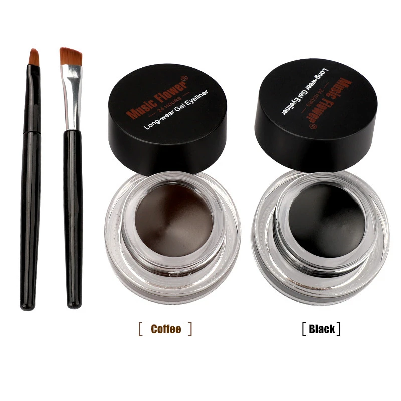 Own Brand Private Label Gel Eyeliner Black+coffee Gel Liner Eyeliner ...