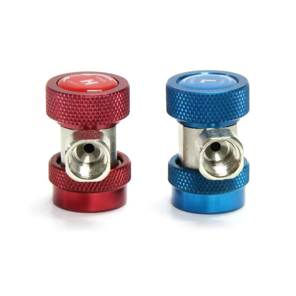 Adjustable R134a Quick Coupler Connector 1/4" Sae Hvac High Low Ac