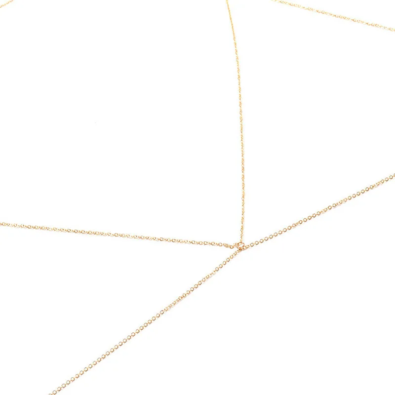 Komi Multilayer Long Tassel Body Chains Halter Necklaces Beach Crystal