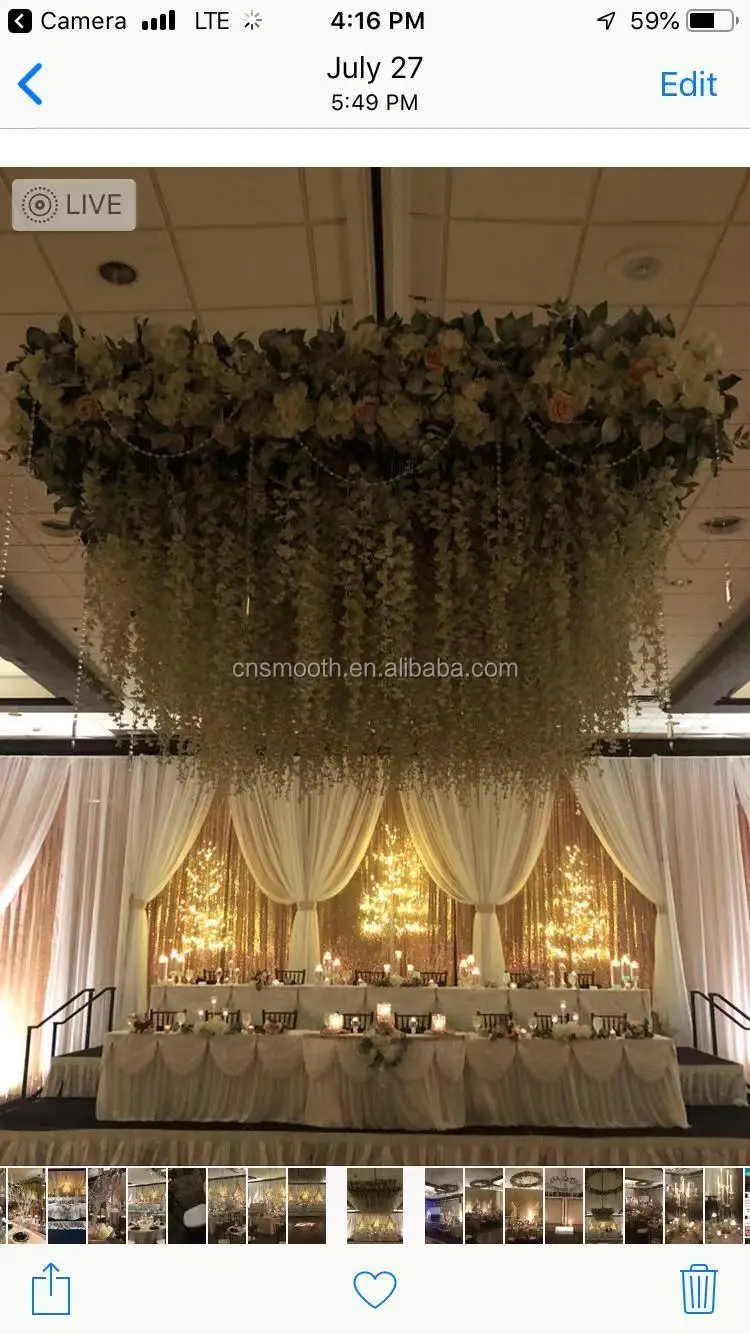 Wedding Metal Circle Round Arch Ceiling Drape Backdrops