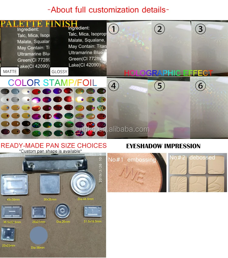 Fruit Shape Design Your Own Colorful High Pigment Private Label DIY Eyeshadow Palette