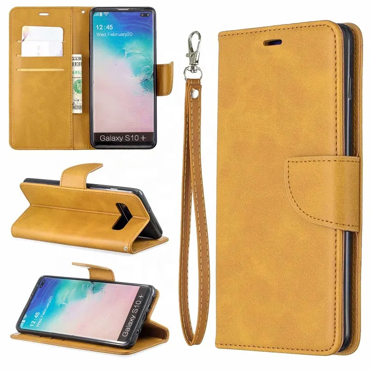 Genuine Leather Cell Phone Case Cover For Samsung Galaxy S10 Plus Note 