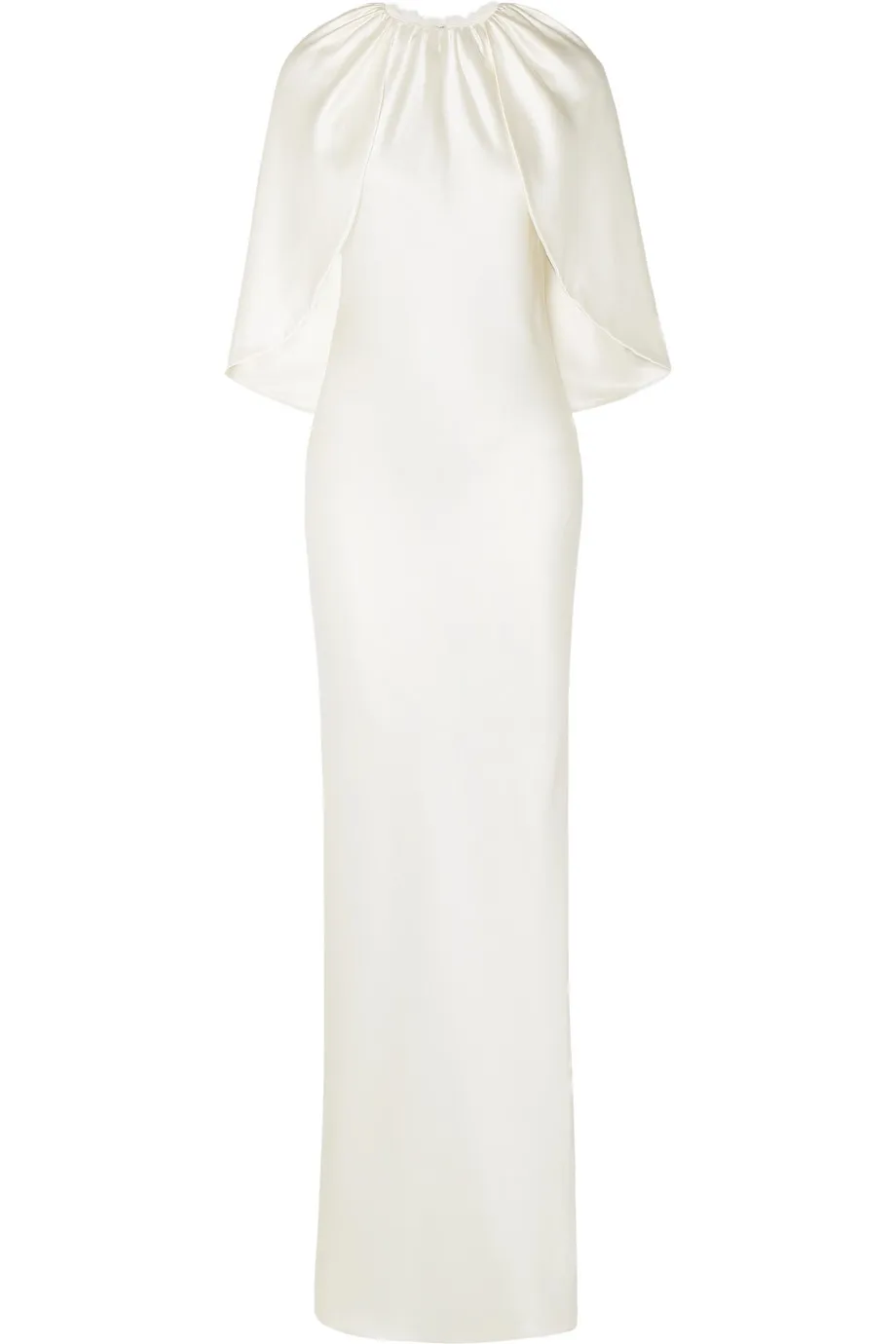 Satin Elegant Fashion Wedding Dress Bridal Cape-effect Silk-charmeuse ...