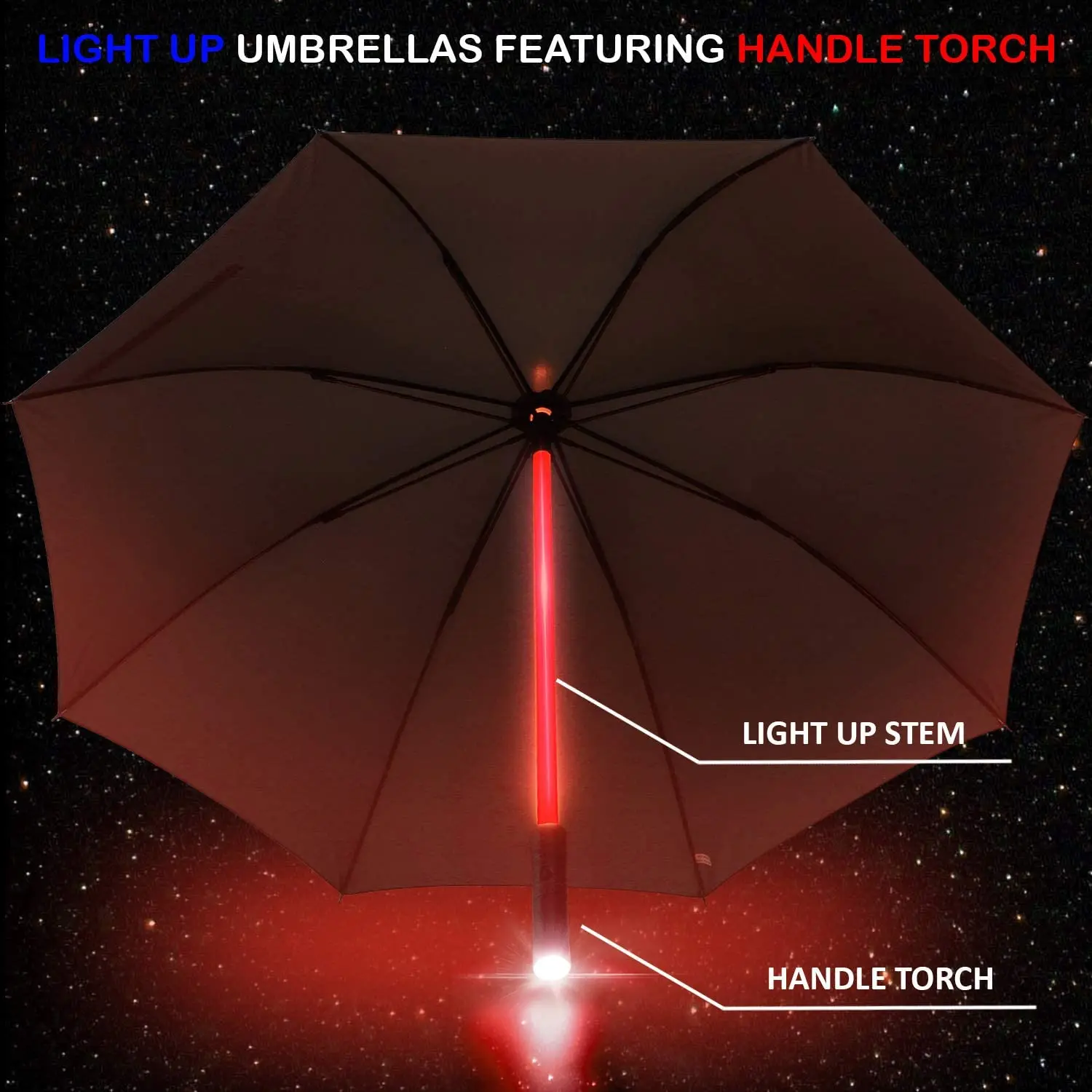 Fashionable 7 Color Changing Led Umbrella With Custom Print Logo Buy
