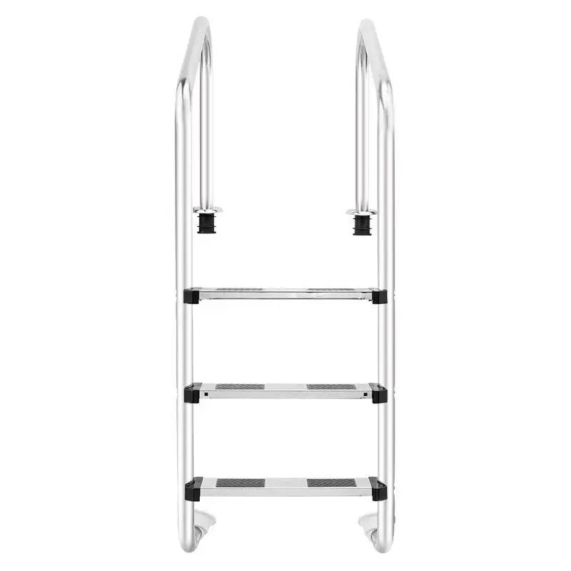 Swimming Pool Ladder In Ground Pools Heavy Duty 3-Step Stainless Steel /w Legs 