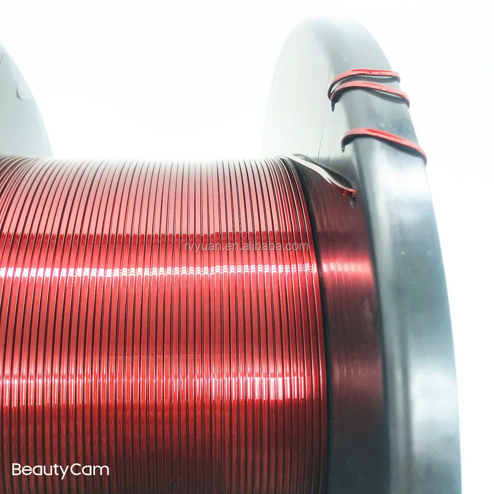 0,050,1mm Rectangular Alambre Esmaltado Plana Imán De Alambre De Cobre