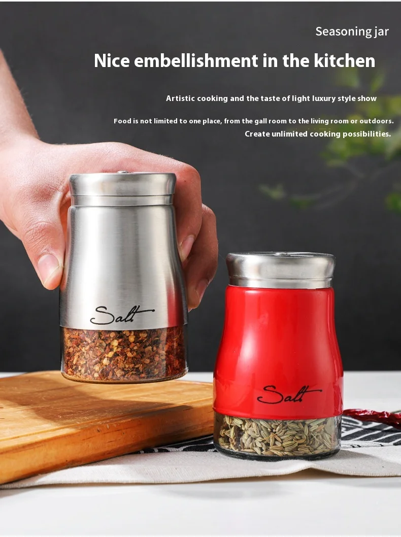 product 4oz glass spice jars set 120ml seasoning bottle storage bottles  jars supplier-1