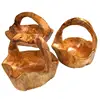 Natural Sharp Hand Carved Root Carving Basket