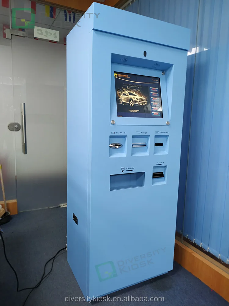 Cash Payment Kiosk For Automatic Car Wash Machine Touch Screen
