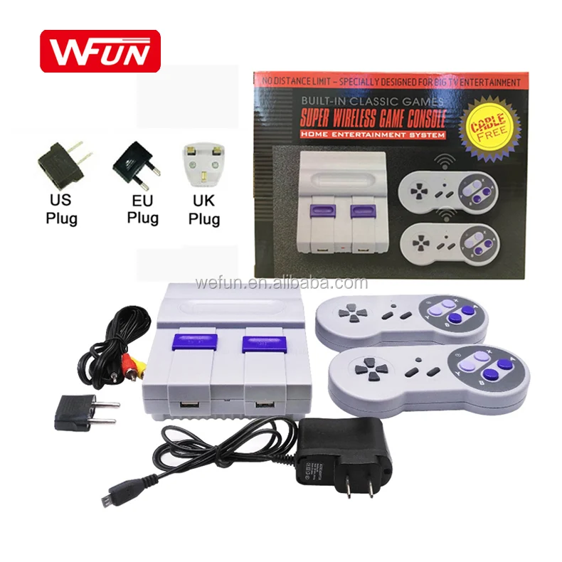classic video game console with over 500 games and two controllers