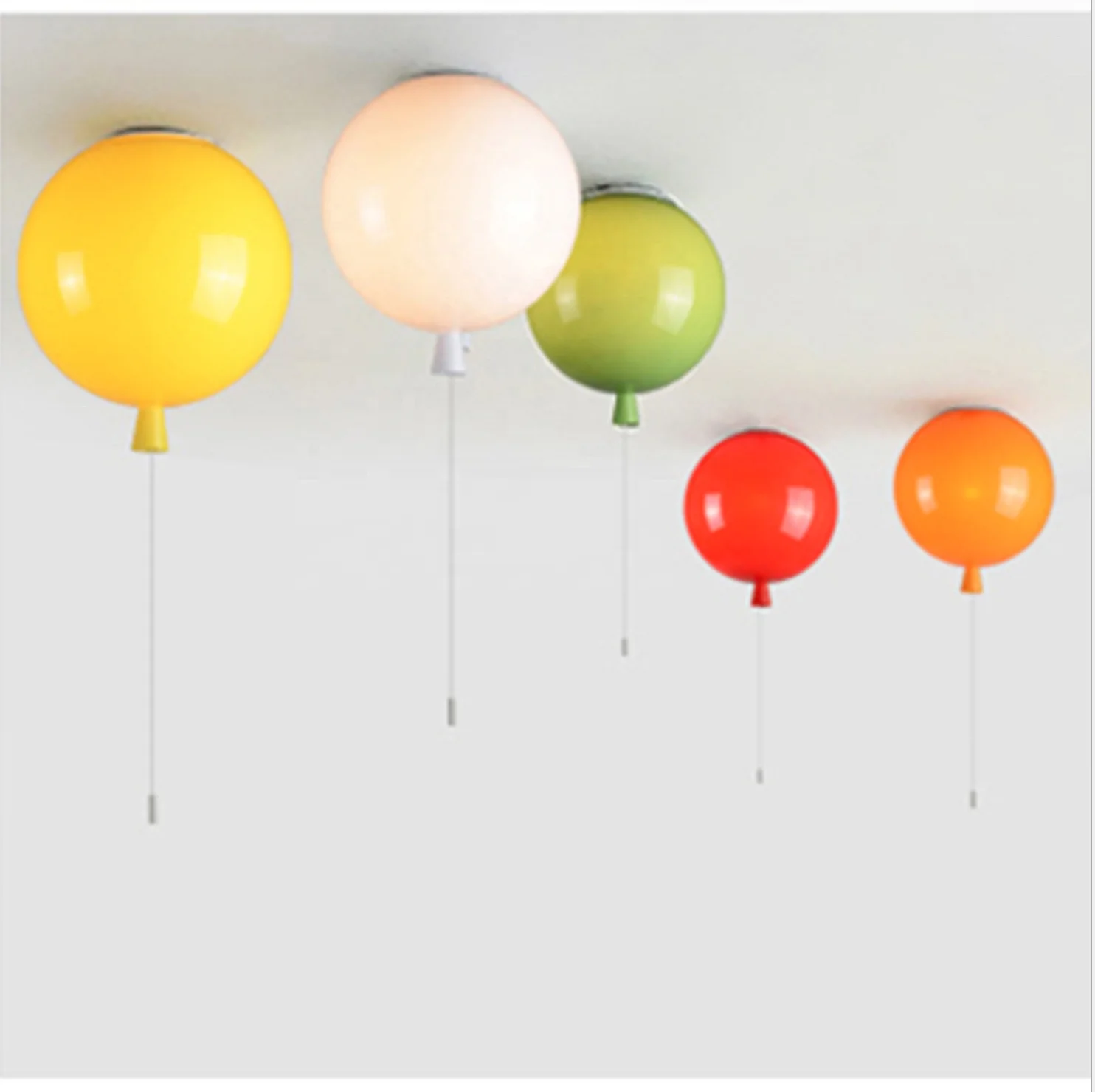 Ceiling Pendant Light Shade Chandeliers Durable Color Balloon Lamp Child Bedroom Living Room Cafe Ceiling Light