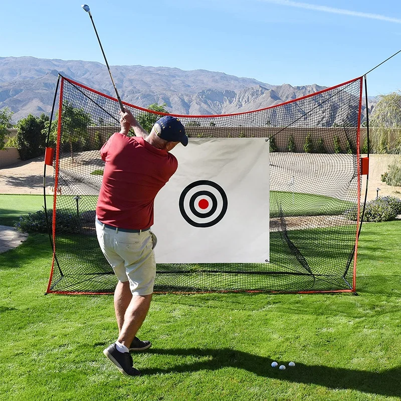 Outdoor Indoor Golf Practice Net Strike Swing Cloth Bullseye Thick