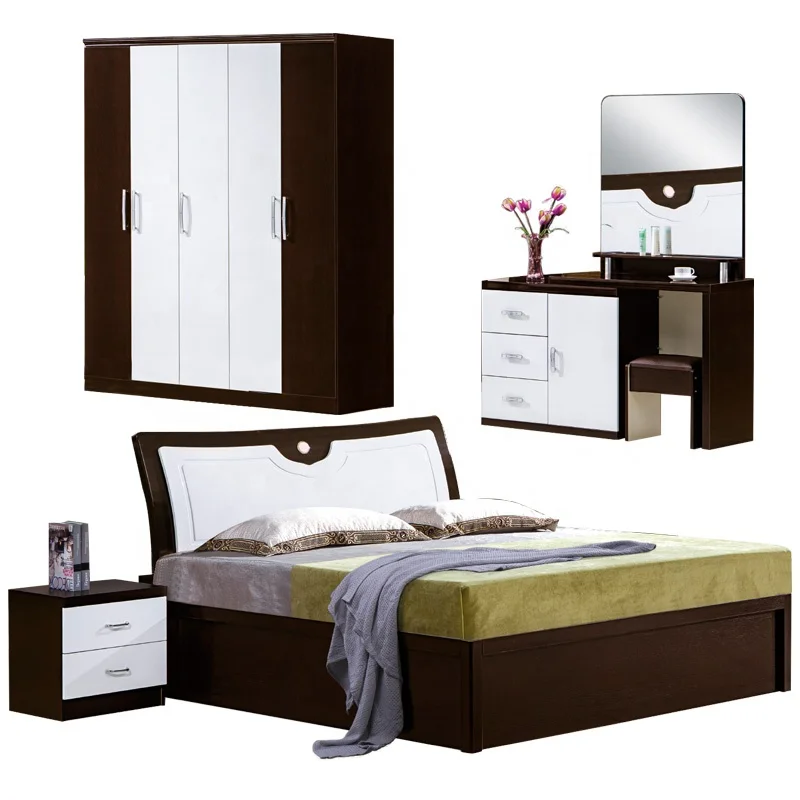 Foshan Complete Bedroom Sets Furniture Wardrobes Dresser Bed Furniture Wardrobes Dresser Bed