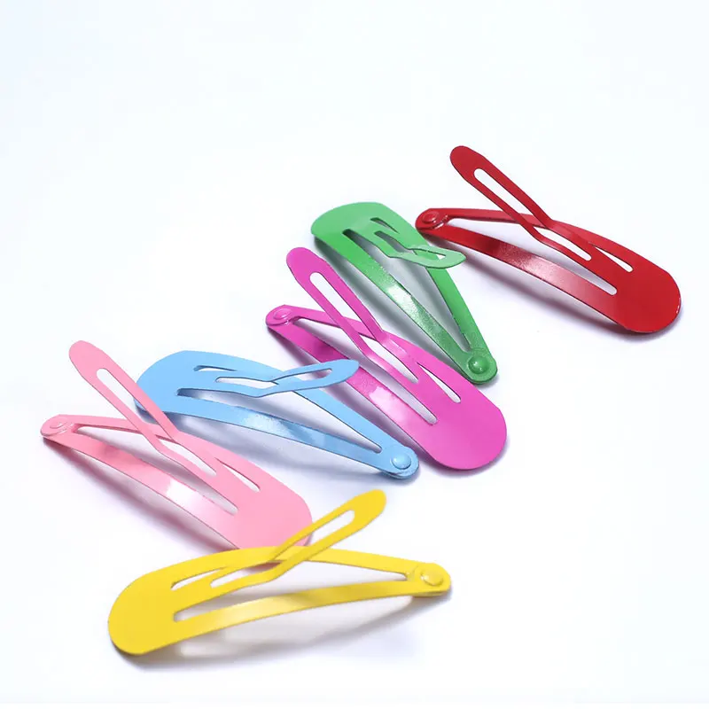 20pcs 5cm Snap Hair Clips for Hair Clip Pins BB Hairpins Color Metal Barrettes 