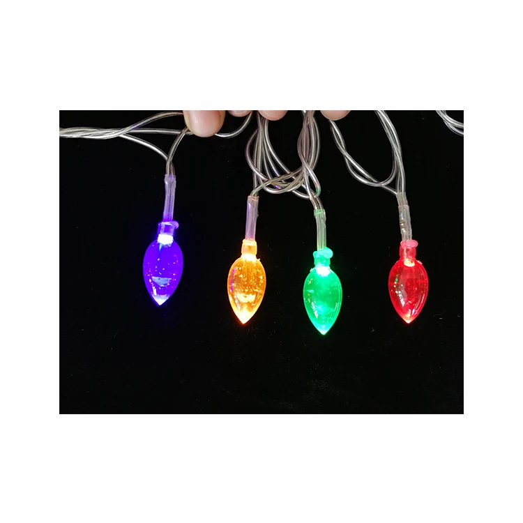 40 Led C4 Four-color Shell Transparent Line Switch Battery Operated Led Lights with Color Tail Plug